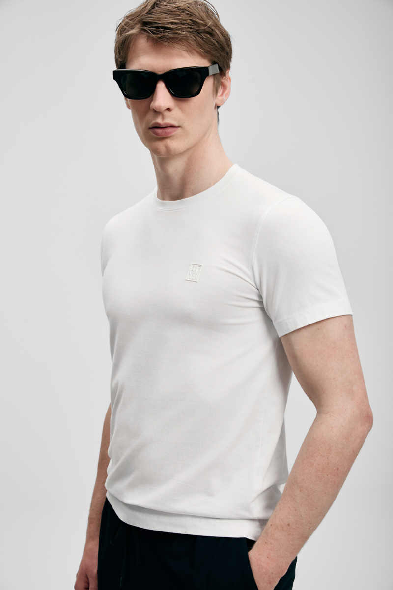 Lufian Erkek Pablo Modern Grafik T-Shirt 111020318 Kırık Beyaz Kırık Beyaz