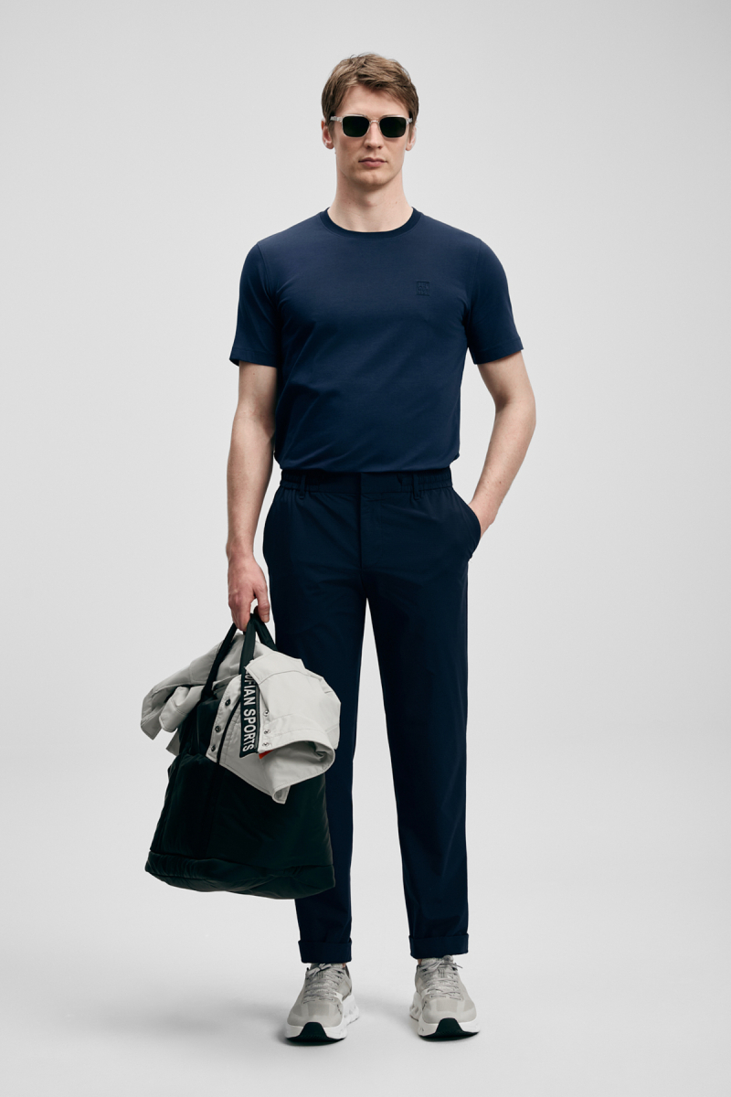 Lufian Erkek Pablo Modern Grafik T-Shirt 111020318 Lacivert Lacivert