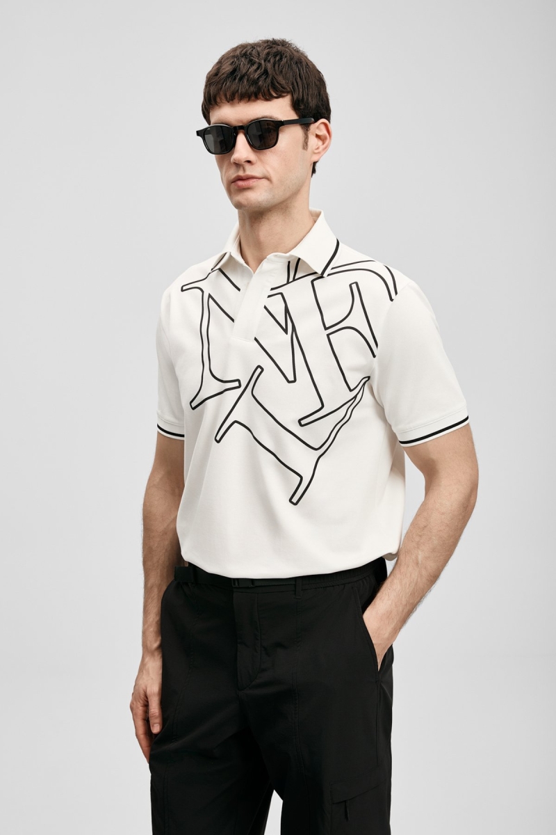 Lufian Erkek Parker Smart Polo T-Shirt 111040246 Kırık Beyaz Kırık Beyaz