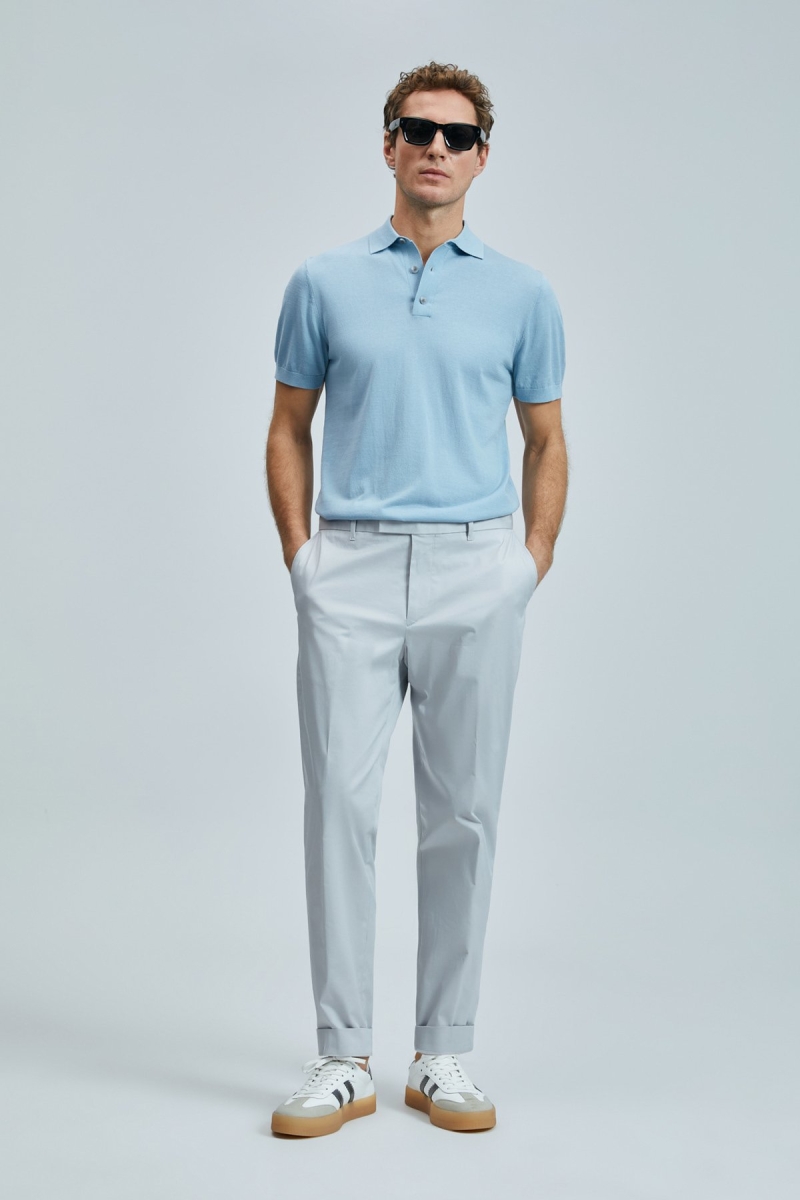 Lufian Erkek Plus Smart Slim Fit Chino Pantolon 111190339 Taş Taş