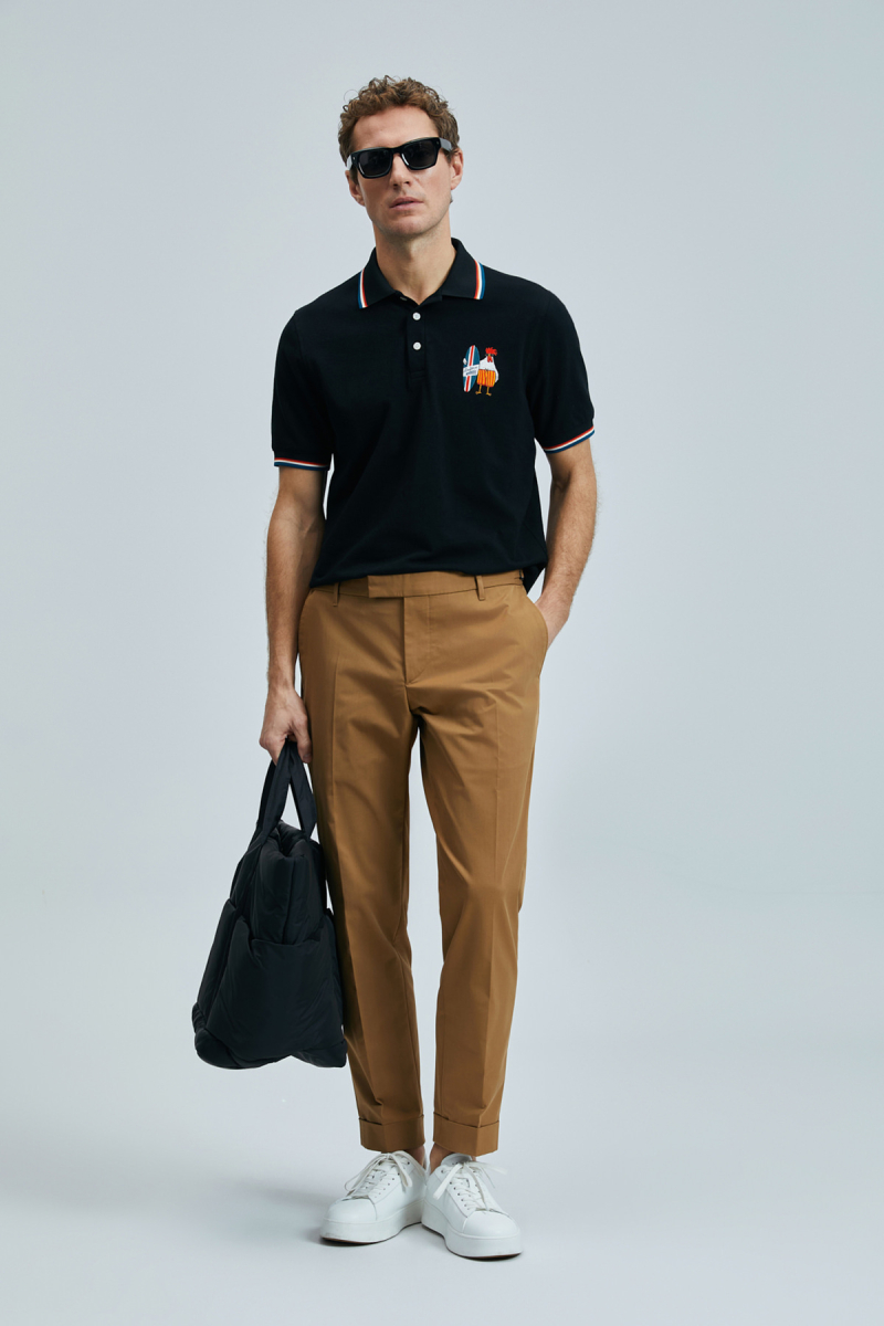 Lufian Erkek Sansa Smart Polo T-Shirt 111040218 Siyah Siyah