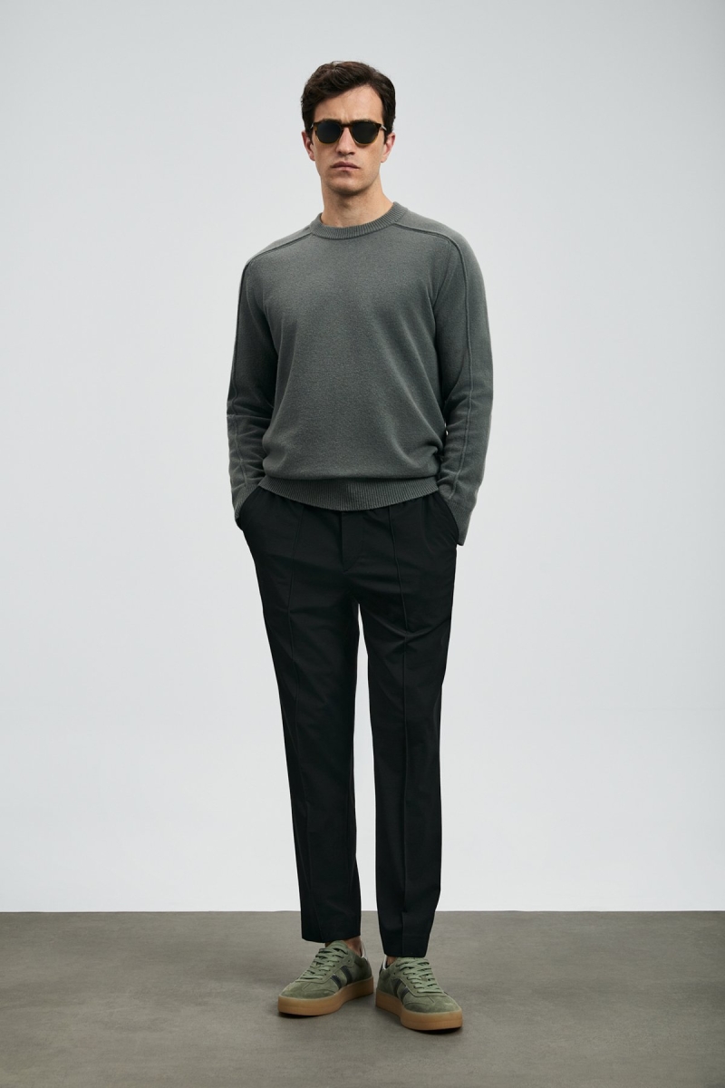 Lufian Erkek Sımon Smart Chino Slim Fit Pantolon 112190329 Siyah Siyah
