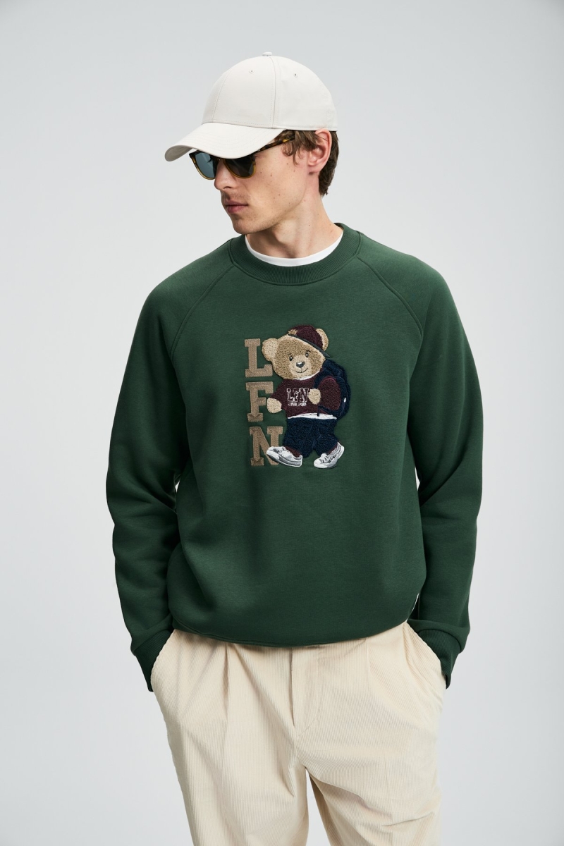 Lufian Erkek Storm Sweatshirt 112030172 Çimen Yeşili ÇİMEN YEŞİLİ