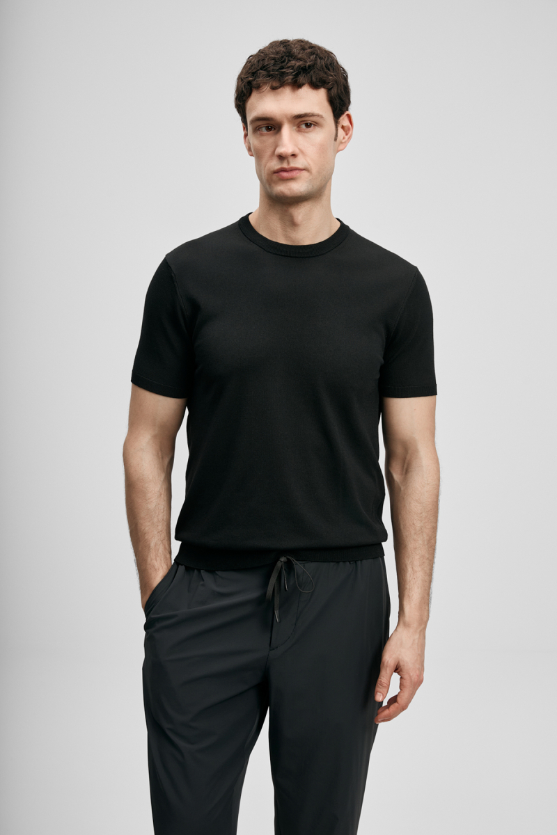 Lufian Erkek Tıno Modal Karışımlı Kazak 111090156 Siyah Siyah