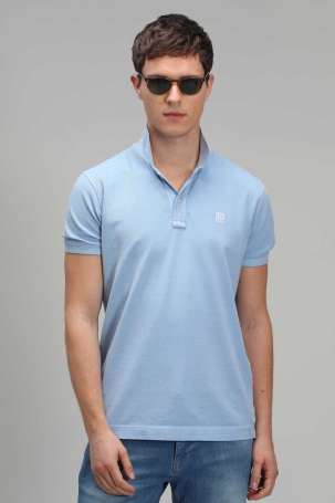 Lufian Erkek Vernon Spor Polo Yaka T-Shirt 111040121 Mavi Mavi