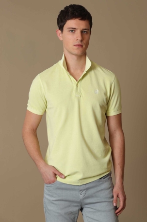 Lufian Erkek Vernon Spor Polo Yaka T-Shirt 111040121 Sarı Sarı