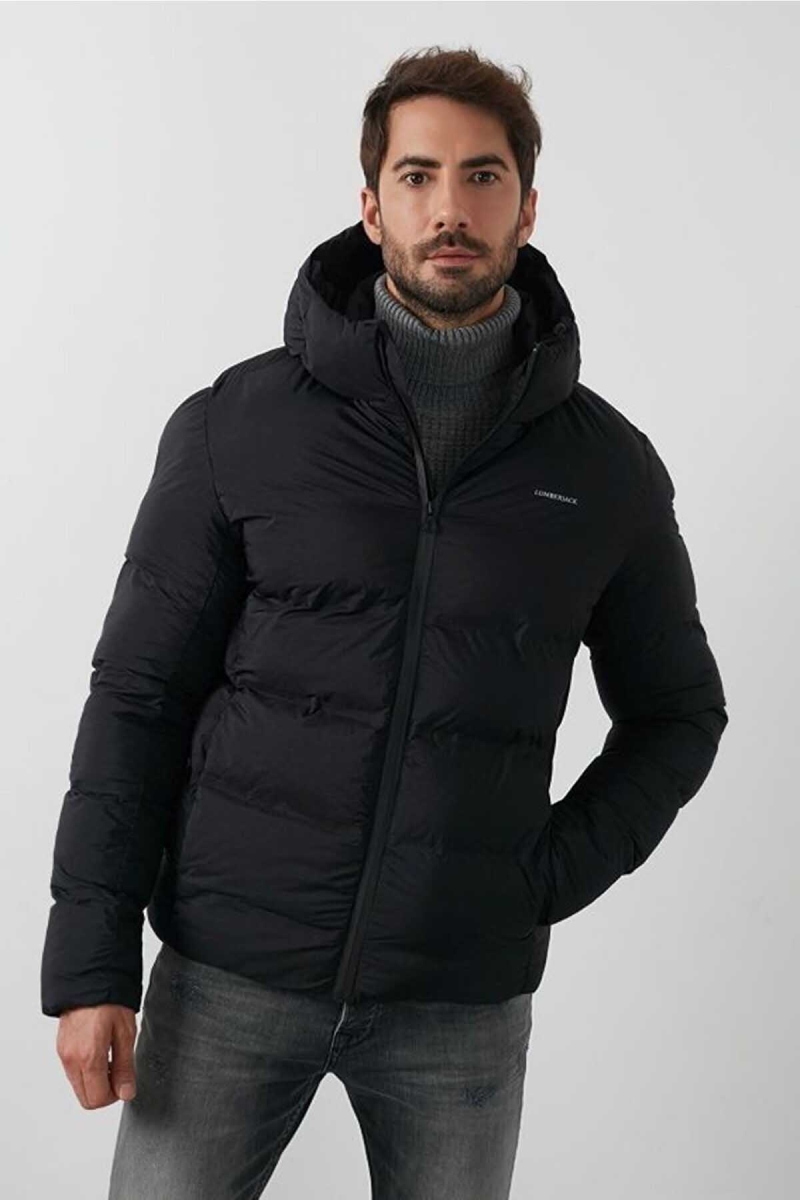 Lumberjack Erkek Nolan Coat Kapüşonlu Mont 6625530 Siyah Siyah