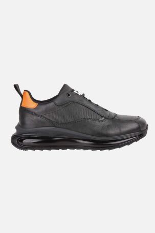 Marcomen Erkek Hakiki Deri Sneaker Ayakkabı 16068 Siyah Siyah