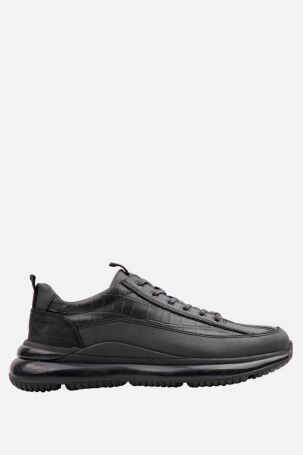 Marcomen Erkek Hakiki Deri Sneaker Ayakkabı 18168 Siyah Siyah