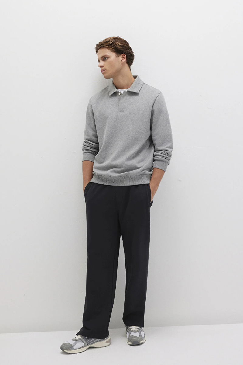 Mavi Erkek Basic Pamuklu Eşofman Altı M0010462 Siyah Siyah