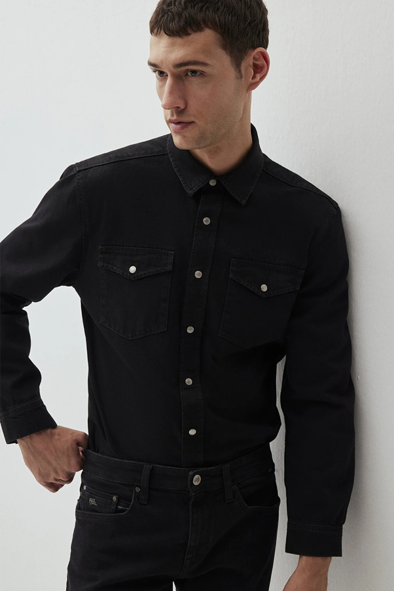 Mavi Erkek Denim Jean Gömlek M0210909-8793 Siyah Siyah