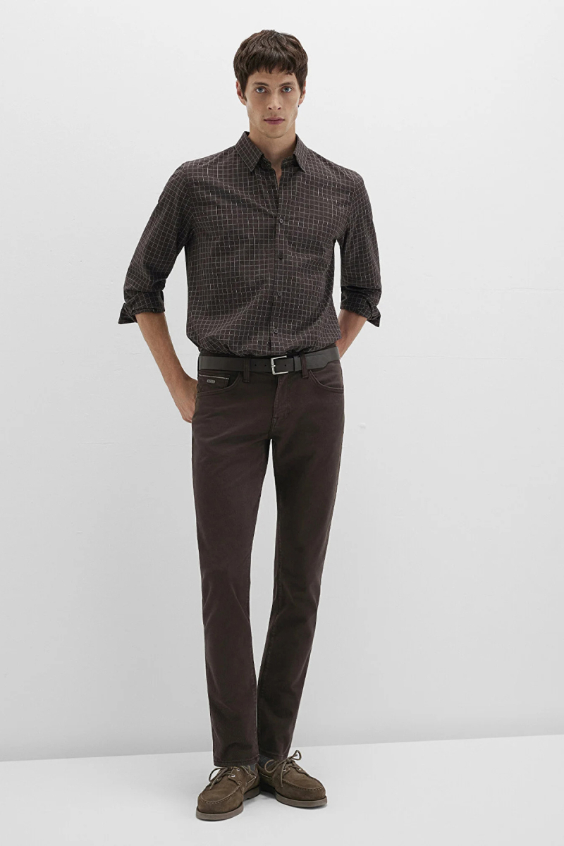 Mavi Erkek Jake Gabardin Pantolon M0042290686 Kahverengi Kahverengi