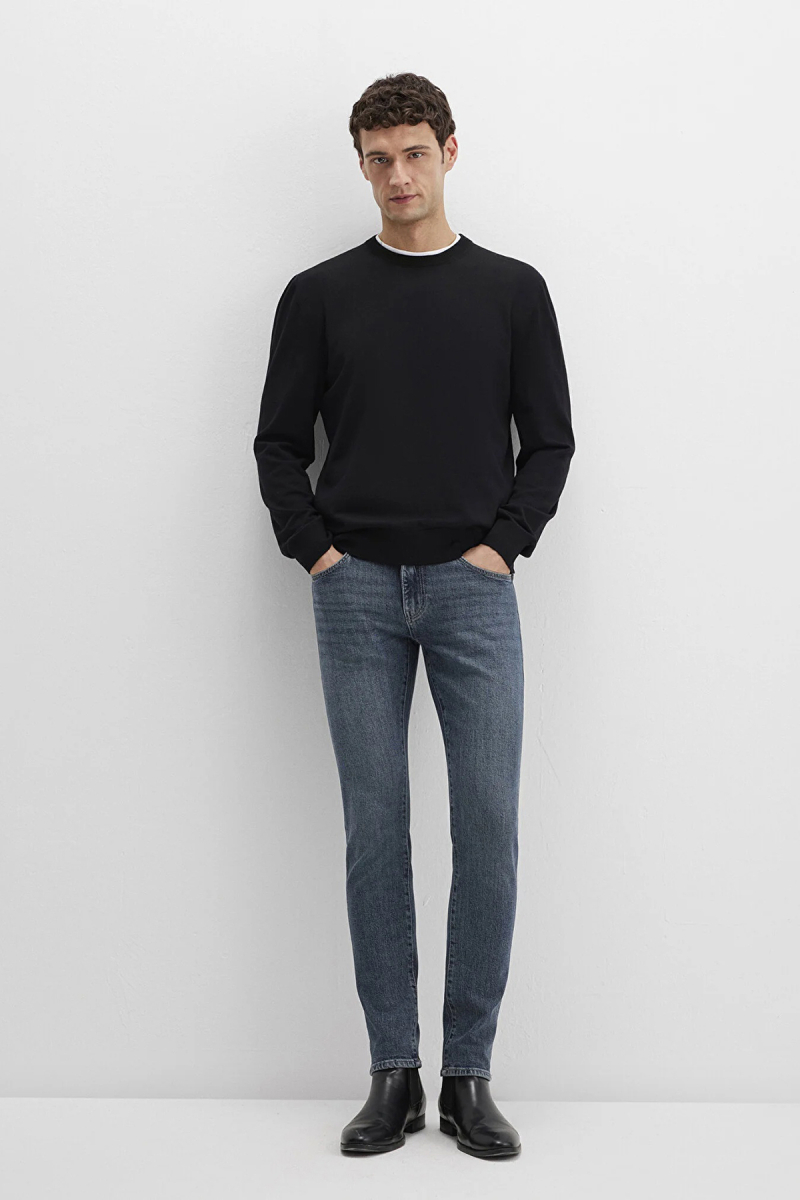 Mavi Erkek James Gabardin Pantolon M0042489342 Koyu Mavi Koyu Mavi