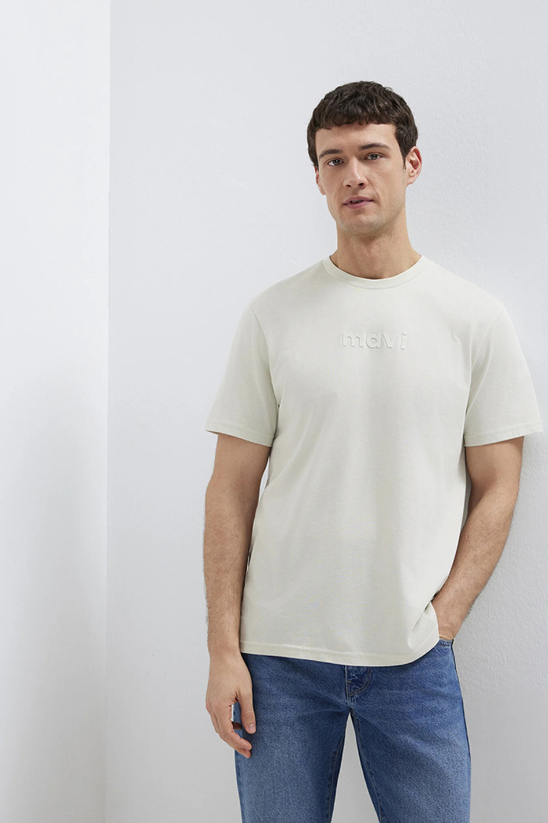 Mavi Erkek Logo Baskılı %100 Pamuk T-Shirt M0612732 Sis Gri SİS GRİ