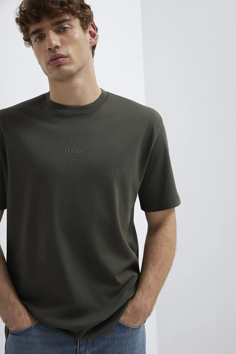 Mavi Erkek Logo Baskılı İnterlok T-Shirt M0613102 Beluga BELUGA