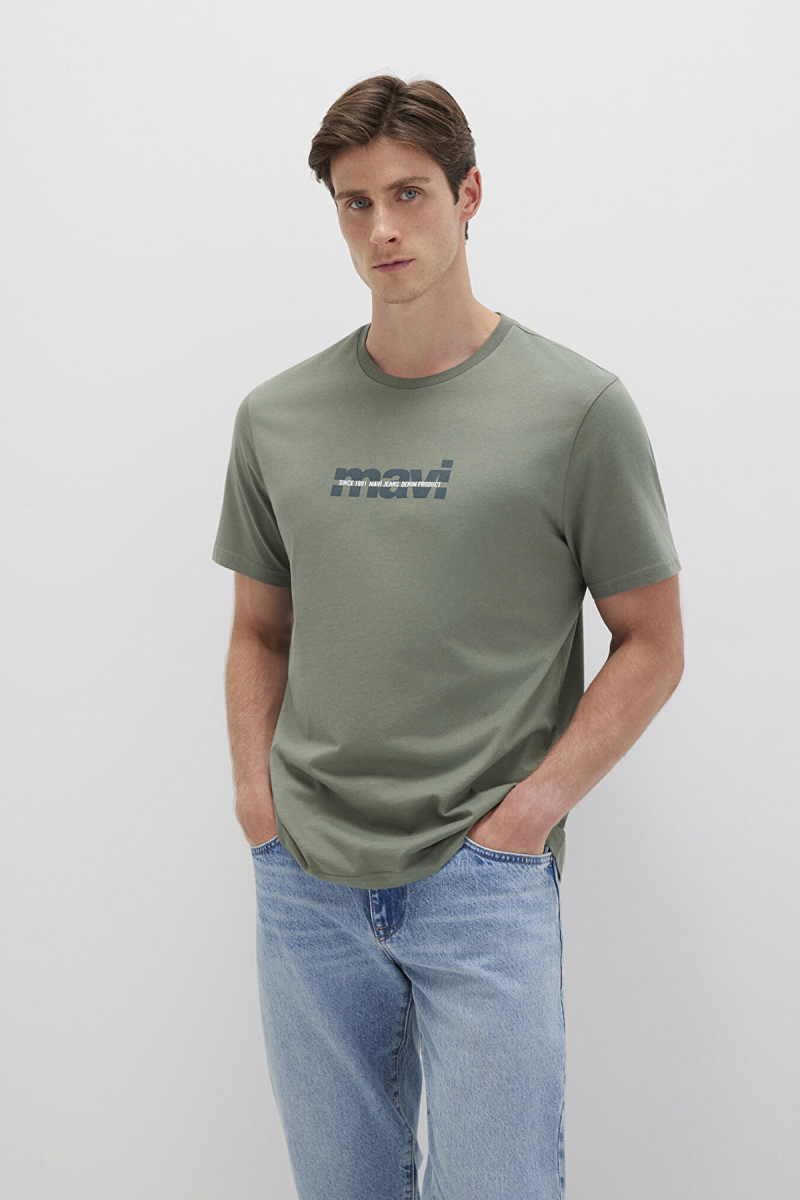 Mavi Erkek Logo Baskılı T-Shirt M0610943 A.Haki A.HAKİ
