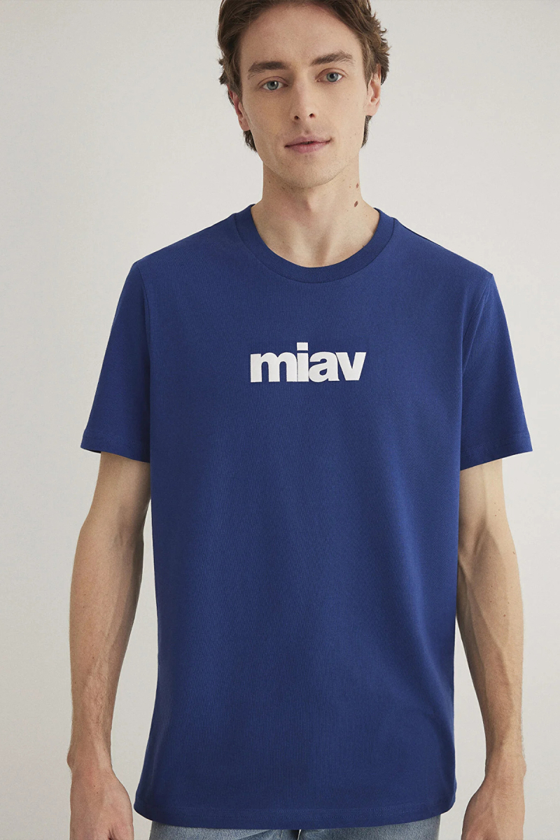 Mavi Erkek Miav Baskılı T-Shirt M067153-70722 Lacivert Lacivert