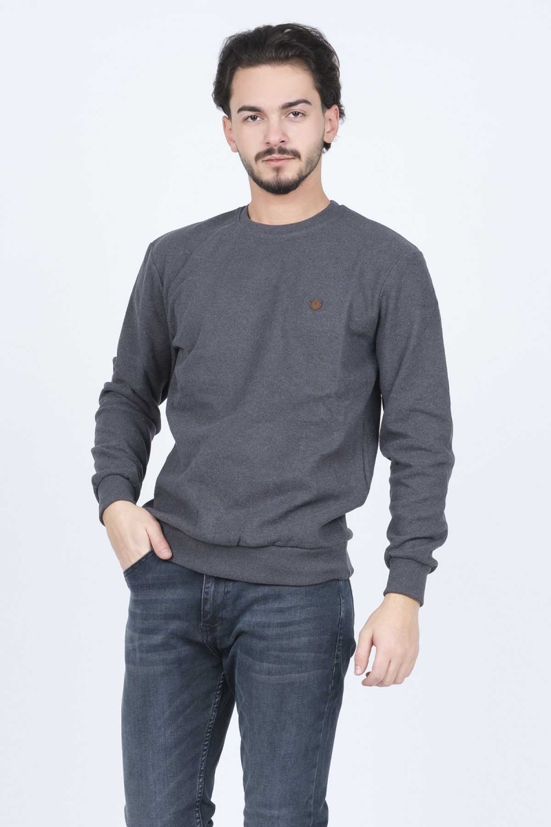 Metropolitan Erkek Bisiklet Yaka Sweatshirt 6240101 Füme Füme