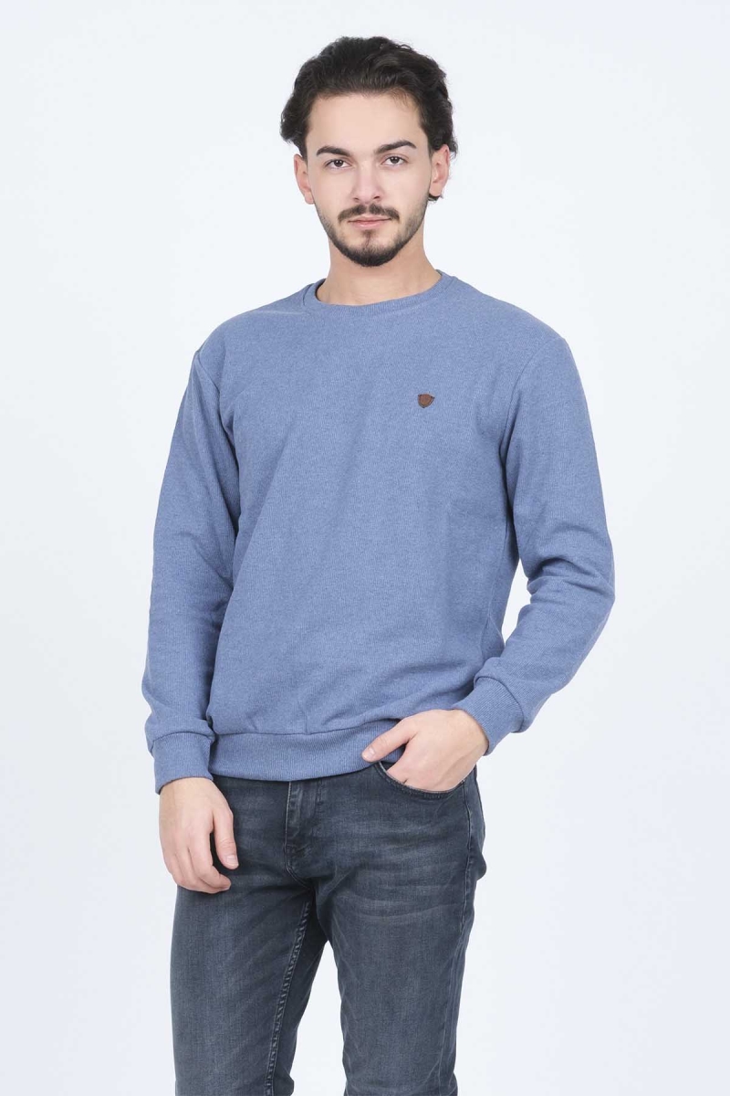 Metropolitan Erkek Bisiklet Yaka Sweatshirt 6240101 Indigo Indigo