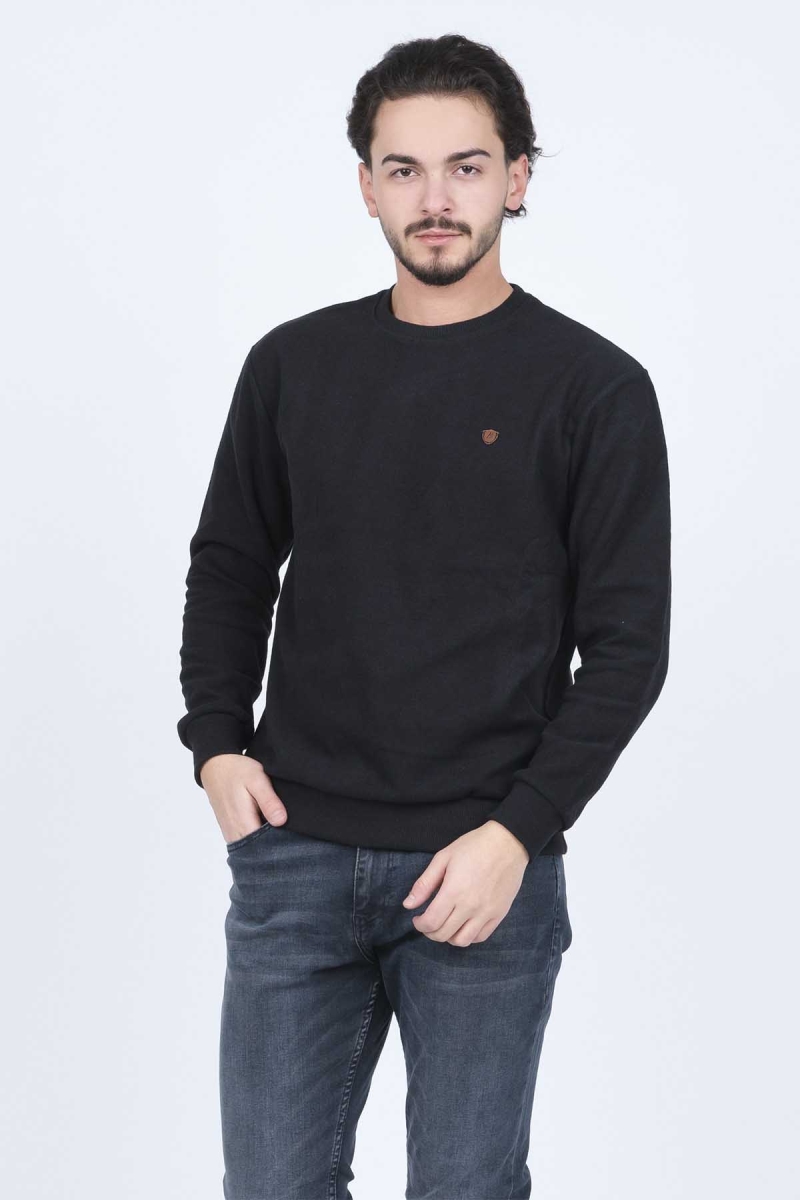 Metropolitan Erkek Bisiklet Yaka Sweatshirt 6240101 Siyah Siyah