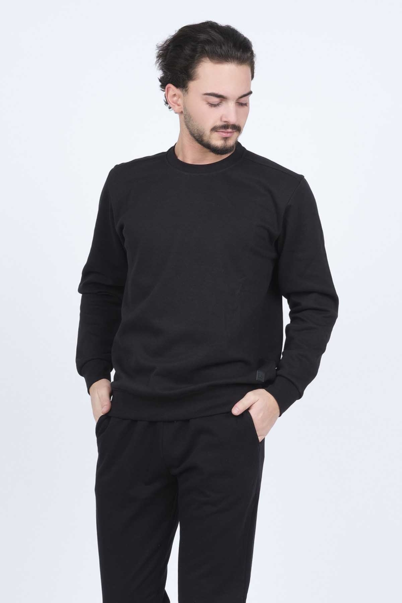 Metropolitan Erkek Bisiklet Yaka Sweatshirt 62422106 Siyah Siyah