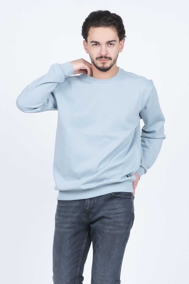 Metropolitan Erkek Bisiklet Yaka Sweatshirt 62422106 Turkuaz Turkuaz