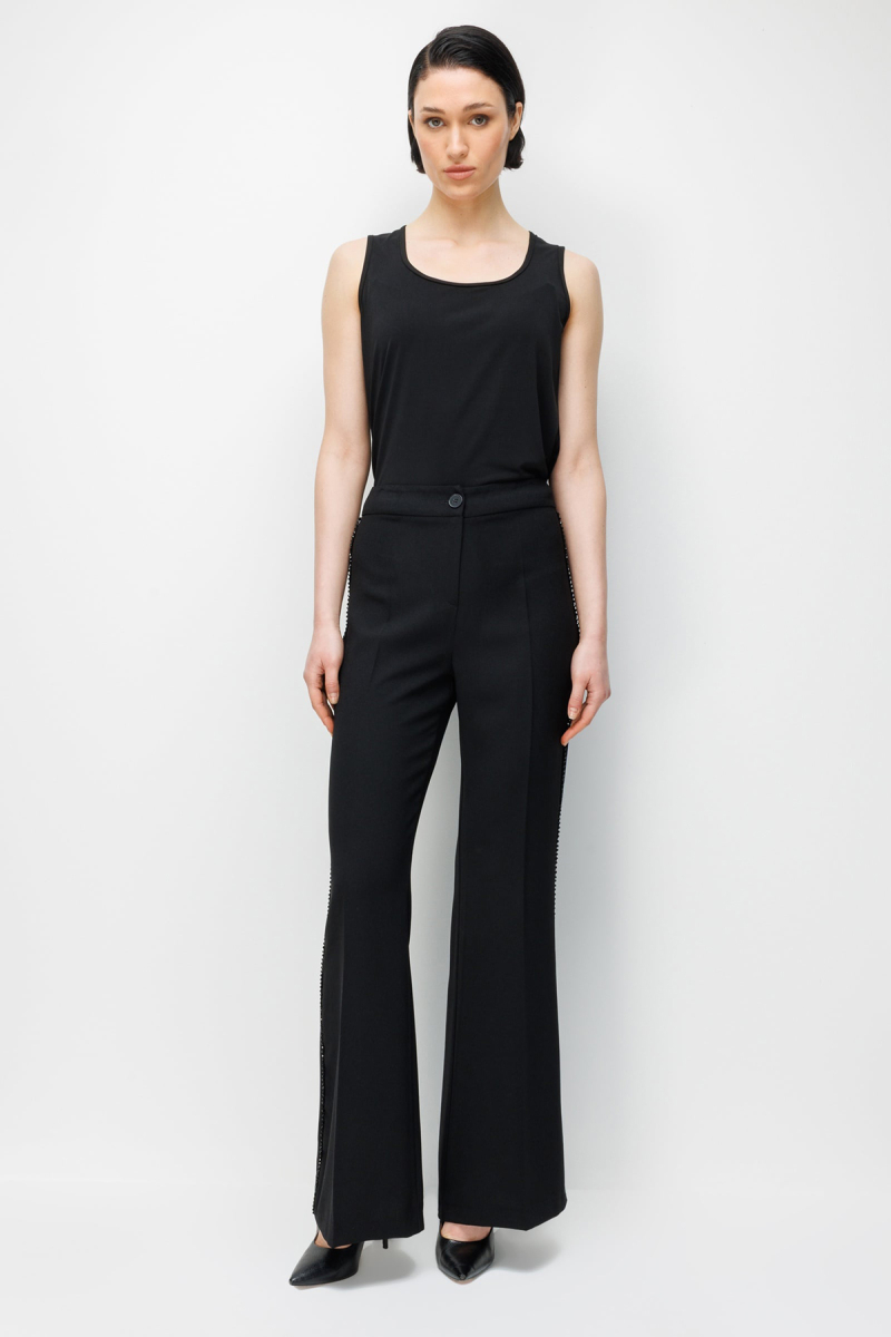 Moda İlgi Kadın Bol Paça Pantolon 5009 Siyah Siyah