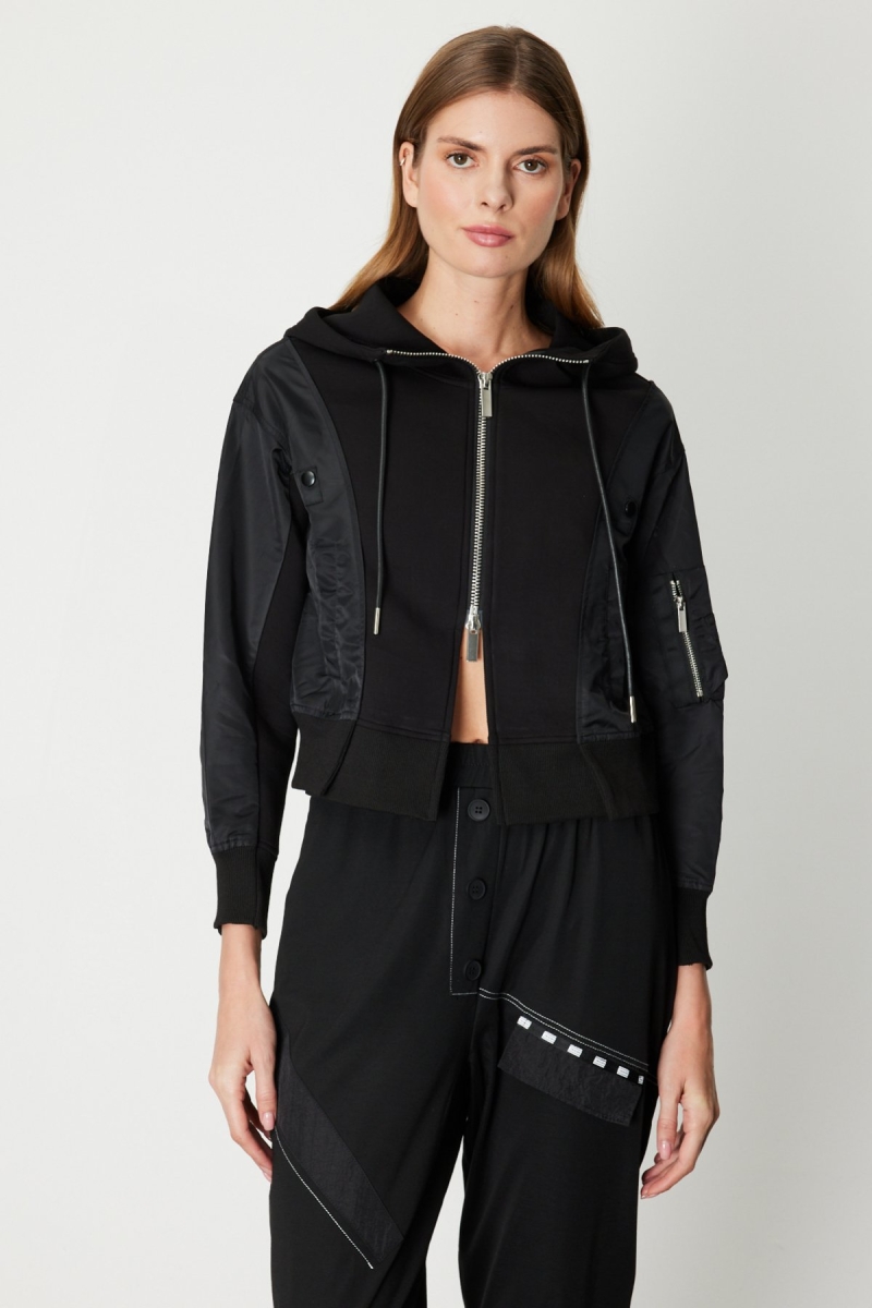 On Kadın Mix Kumaş Spor Mont 60713 Siyah Siyah