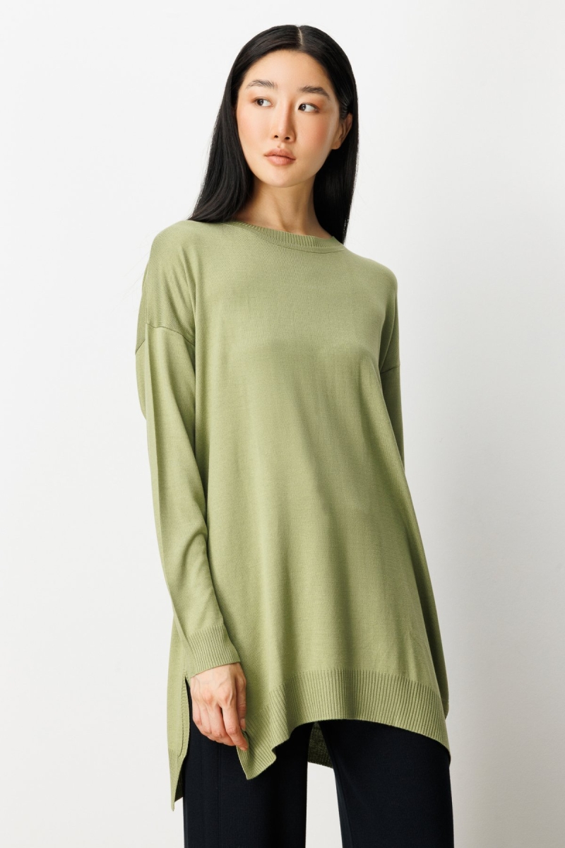 On Kadın Salaş Verev Tunik 65316 Kiwi KİWİ