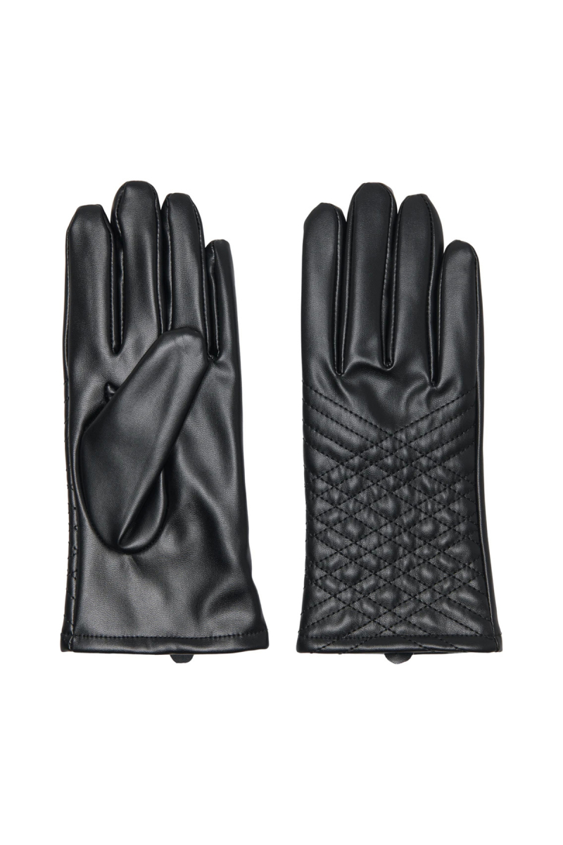 Only Kadın Desenli Deri Eldiven 15350311 Siyah Siyah