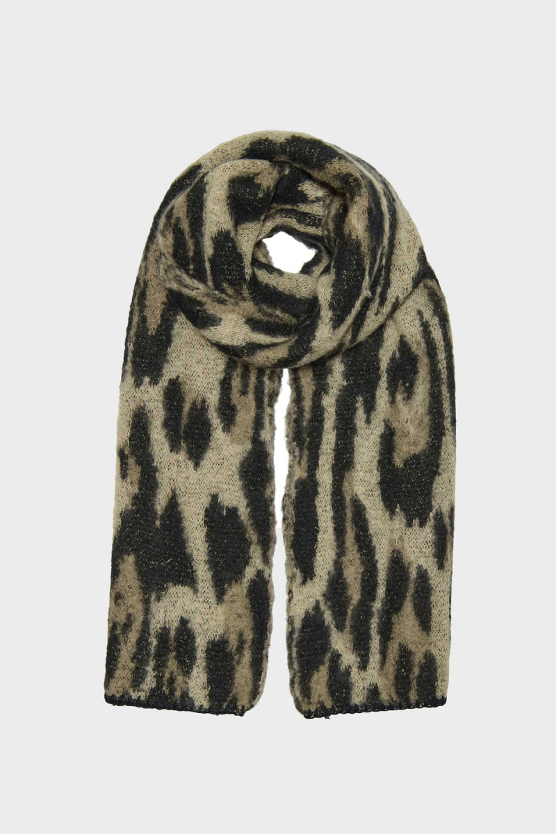 Only Kadın Desenli Yumuşak Dokulu Örme Atkı 15350197 Bej Bej