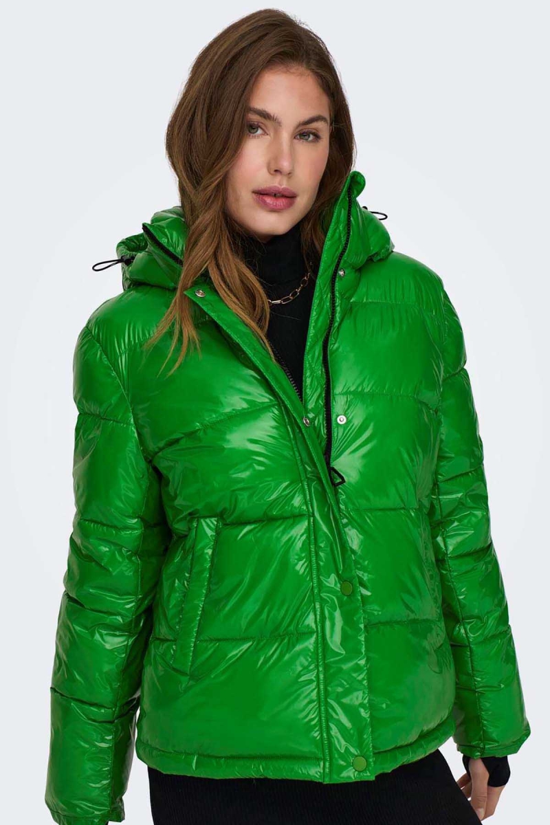 Only Kadın Onlannlouis Kapüşonlu Şişme Mont 15287919 Yeşil Yeşil