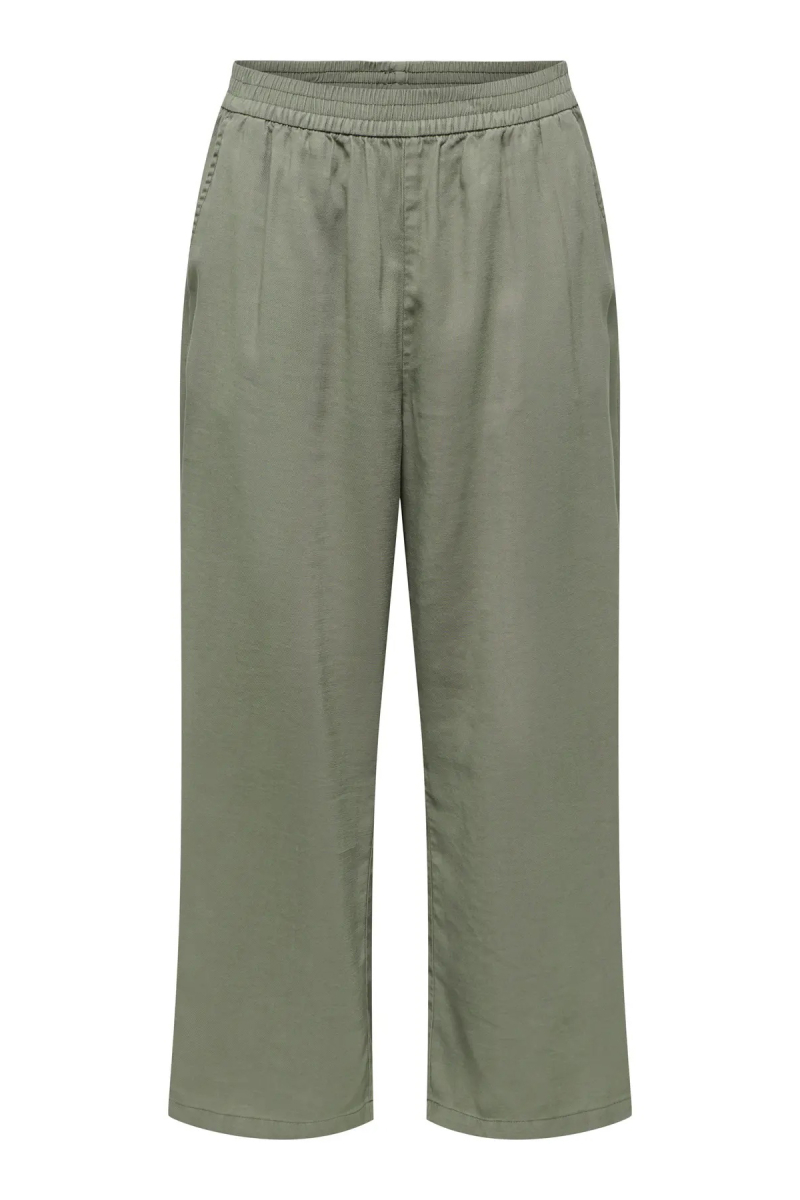 Only Kadın Onlarıs Beli Lastikli Bilek Boy Pantolon 15364124 Haki Haki