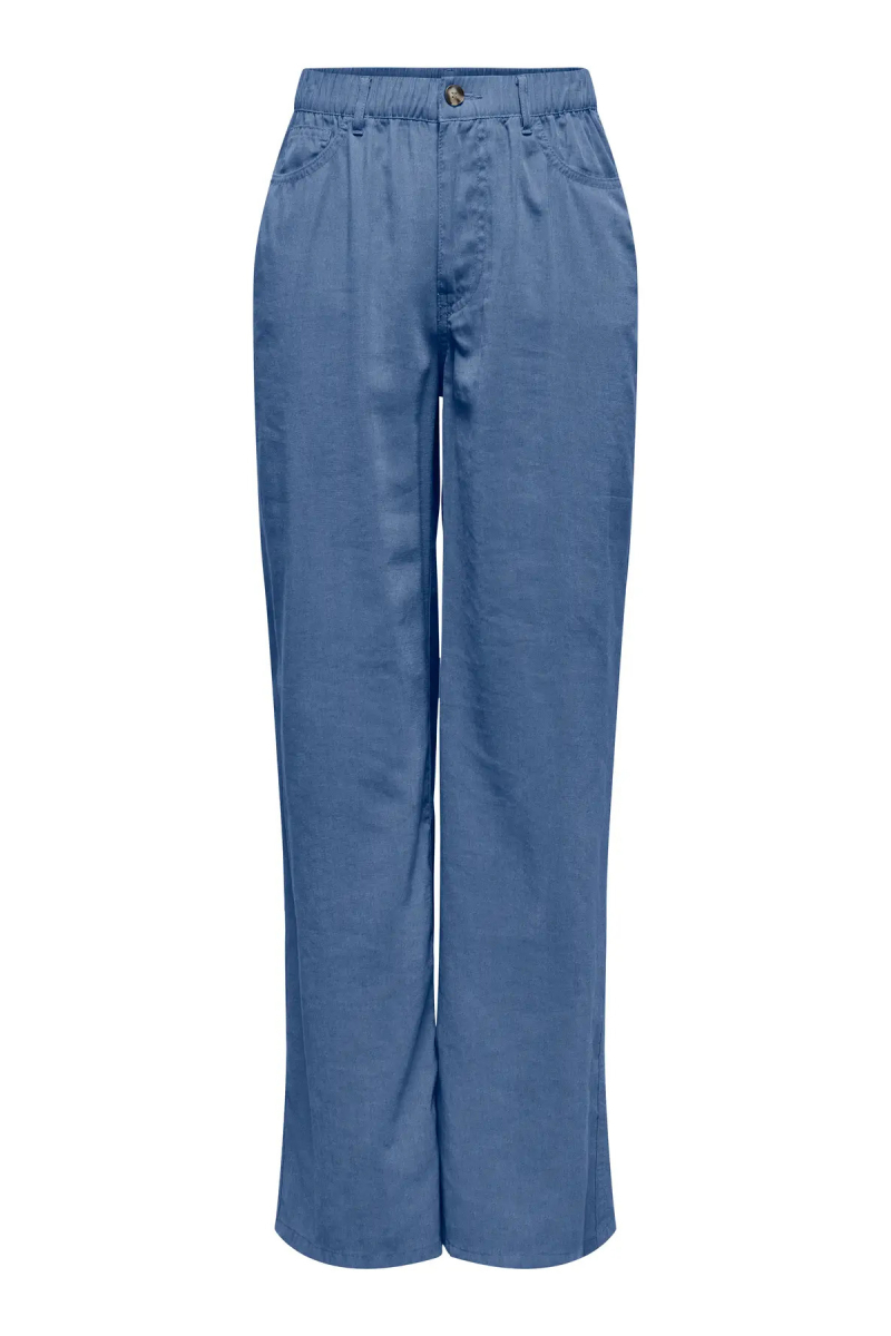 Only Kadın Onlcharıs Beli Lastikli Ön ve Arka Cep Detaylı Pantolon 15337940 Mavi Mavi