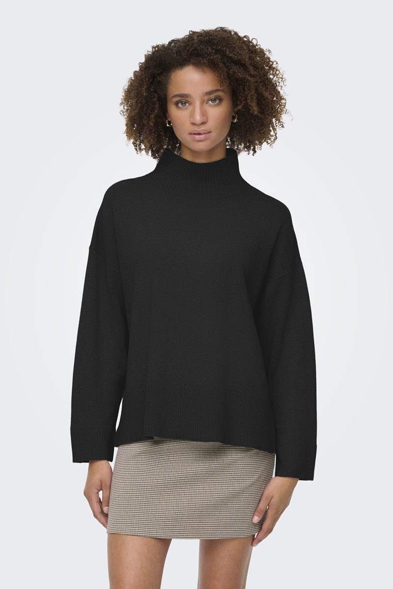 Only Kadın Onlcoco Balıkçı Yaka Uzun Kollu Örme Kazak 15349969 Siyah Siyah