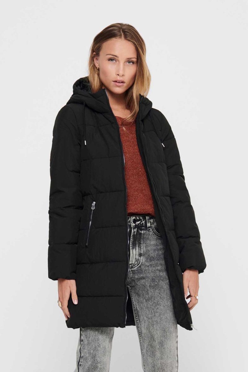 Only Kadın Onldolly Uzun Şişme Mont 65515205369 Siyah Siyah