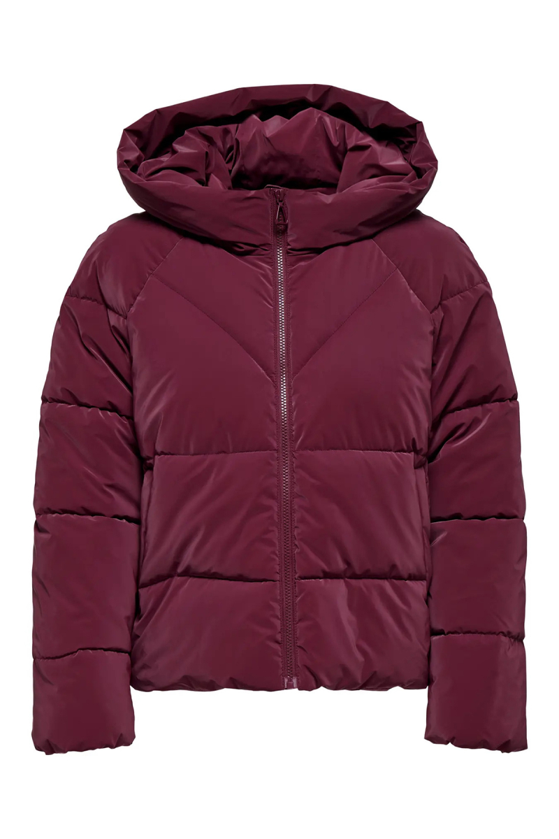 Only Kadın Onlece Kapüşonlu Puffer Mont 15318451 Bordo Bordo