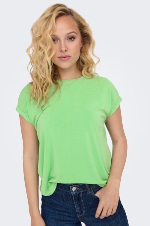 Only Kadın Onlfree Bisiklet Yaka T-Shirt 15315577 Yeşil Yeşil