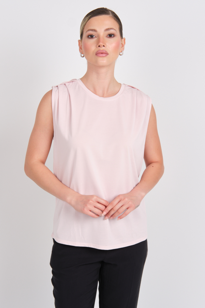 Only Kadın Onlfree Regular Fit Kolsuz Bluz 15290313 Pudra Pudra