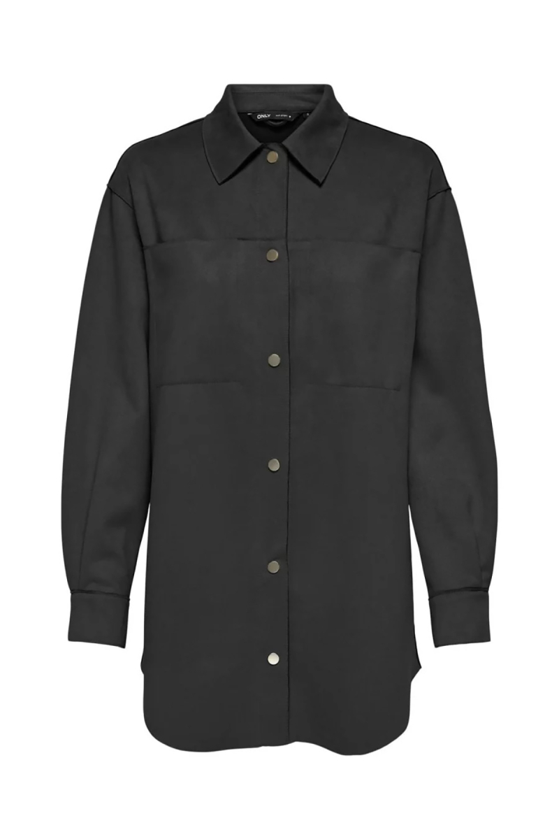 Only Kadın Onljolıne Düğmeli Uzun Süet Ceket 15322147 Siyah Siyah