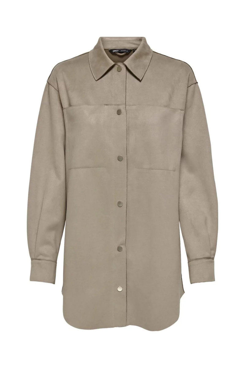 Only Kadın Onljolıne Düğmeli Uzun Süet Ceket 15322147 Vizon Vizon