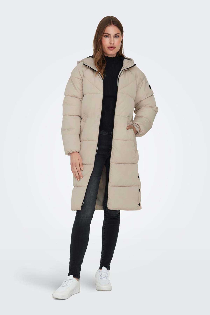 Only Kadın Onlnewamanda Kapüşonlu Puffer Kaban 15304786 Taş Taş