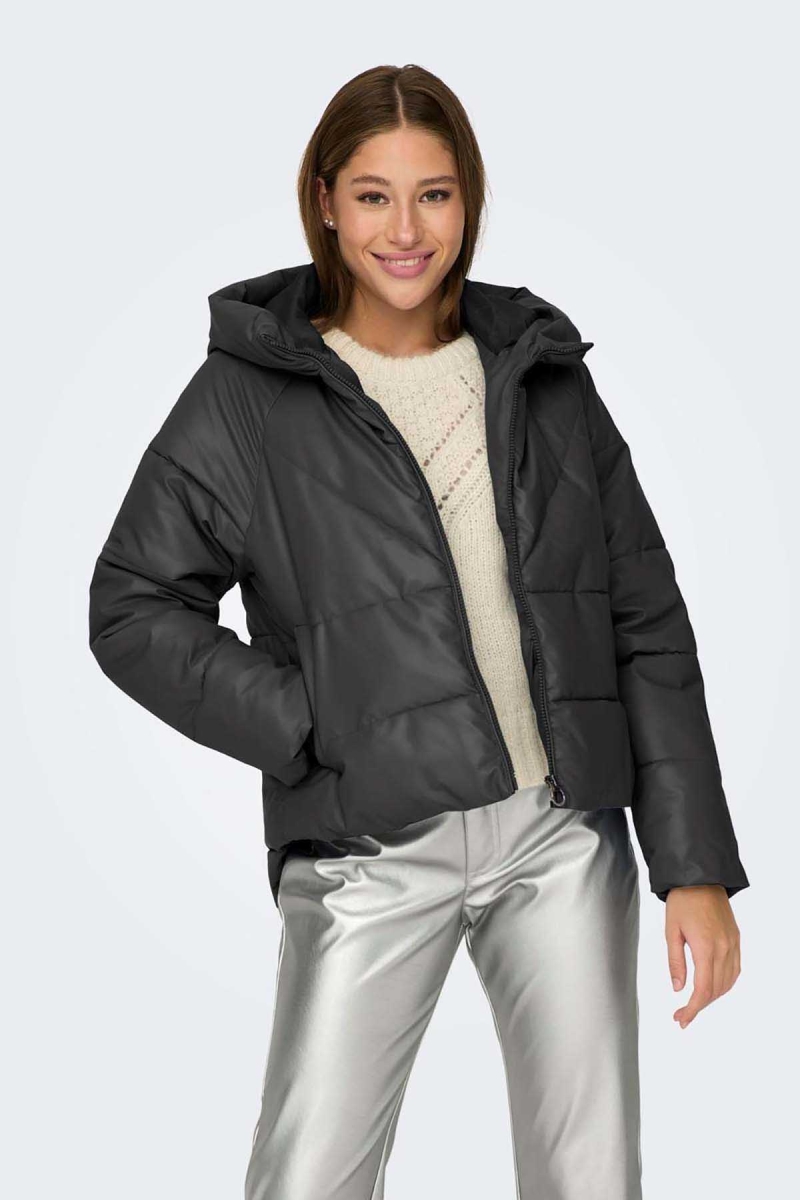 Only Kadın Onlnewanja Kapüşonlu Mont 15297083 Siyah Siyah