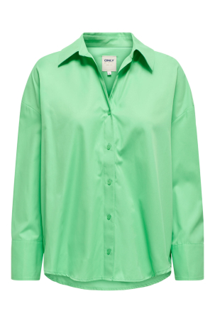 Only Kadın Onloregon Uzun Kollu Regular Fit Gömlek 15314330 Yeşil Yeşil