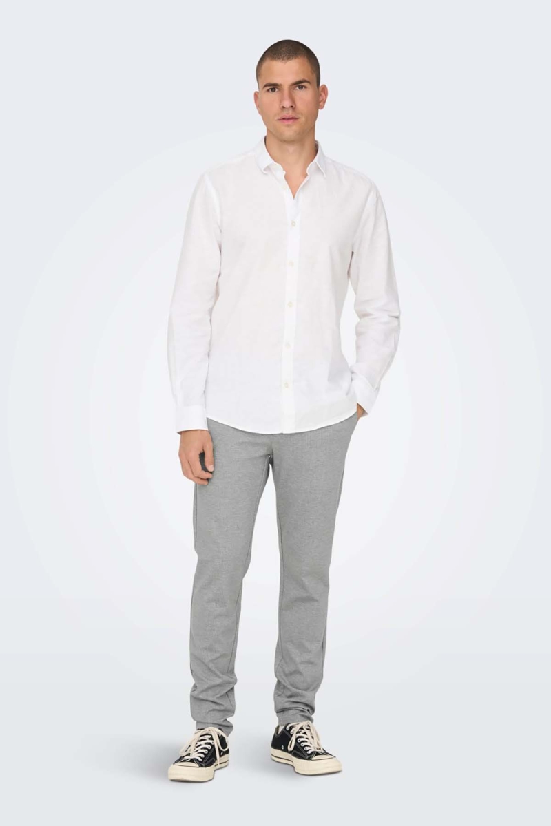 Only & Sons Erkek Onsmark Çizgili Chino Pantolon 22024957 Bej Bej