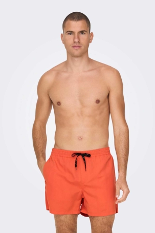Only & Sons Erkek Onsted Deniz Şortu 22021832 Oranj ORANJ