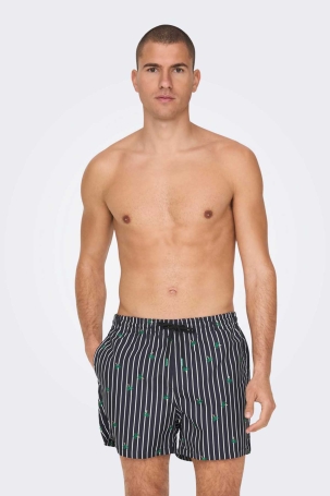 Only & Sons Erkek Onsted Deniz Şortu 22025380 Siyah Siyah