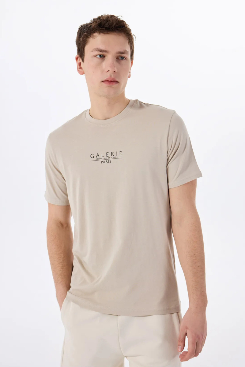 Only & Sons Erkek Onsvısta Rahat Kalıp Kısa Kollu %100 Pamuk T-Shirt 22034498 Bej Bej