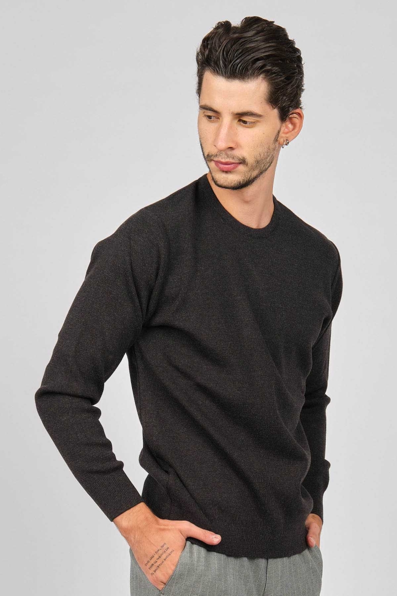 Pave Erkek Bisiklet Yaka Yün Kazak 4538103 Füme Füme