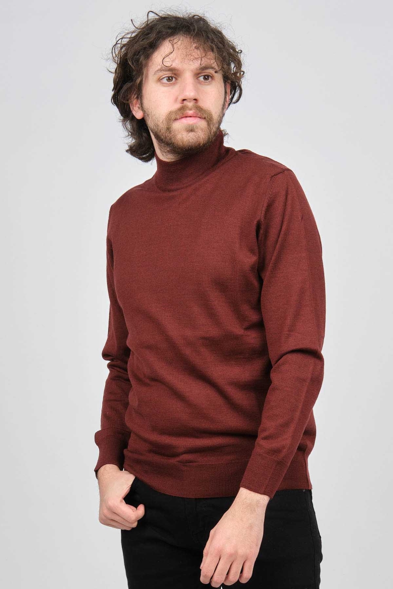 Pave Erkek Yarım Balıkçı Yaka Yün Kazak 4536000 Tarçın TARÇIN